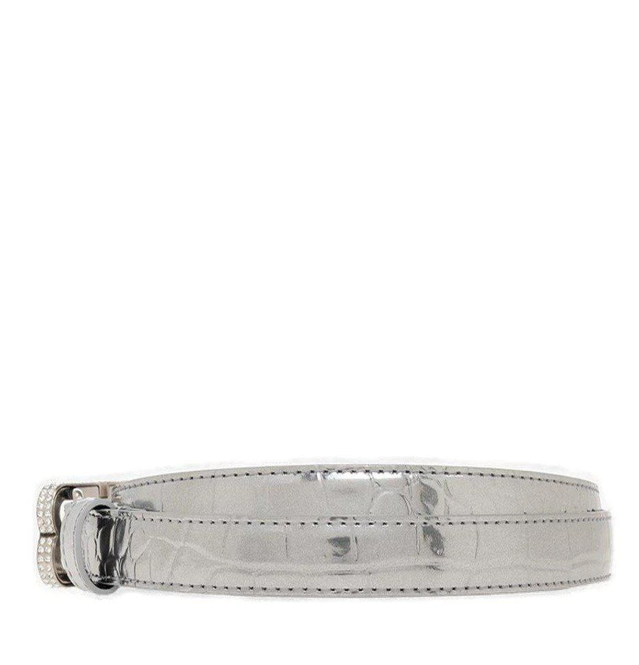 商品Balenciaga|Balenciaga Crystal-Embellished BB Logo Plaque Buckle Belt,价格¥2732,第2张图片详细描述