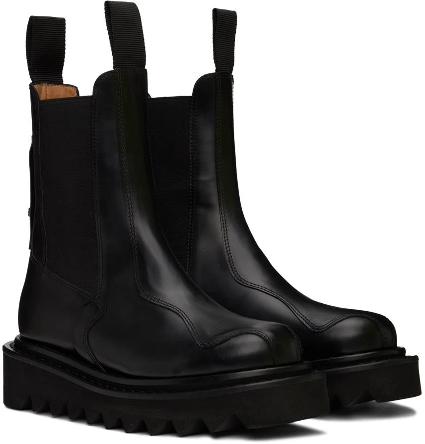 商品Toga Pulla|SSENSE Exclusive Black Leather Chelsea Boots,价格¥1762,第4张图片详细描述