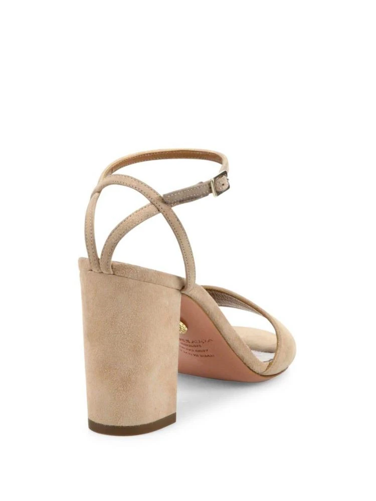 商品Aquazzura|Tahiti Suede Ankle-Strap Block Heel Sandals,价格¥2083,第2张图片详细描述