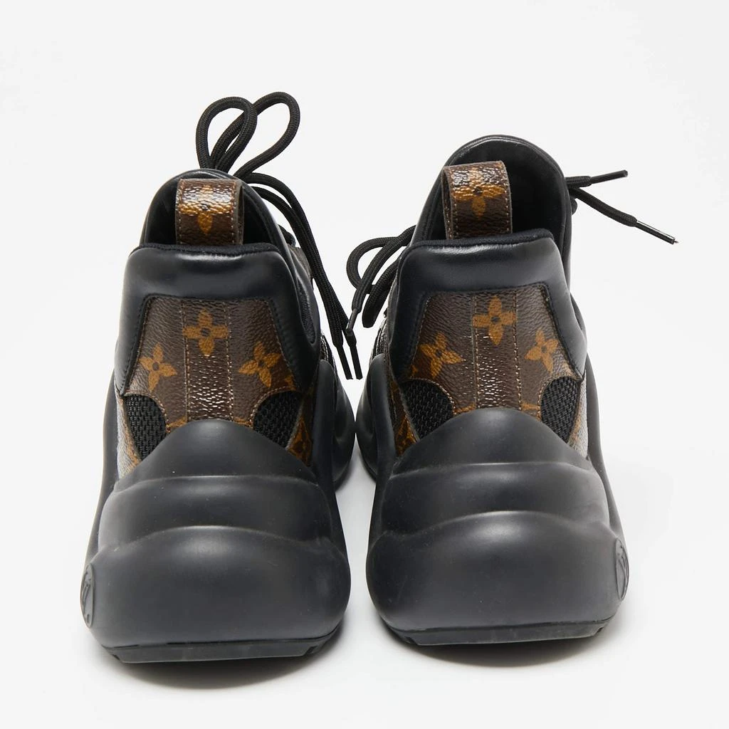 商品[二手商品] Louis Vuitton|Louis Vuitton Brown/Black Leather And Monogram Canvas LV Archlight  Sneakers Size 37.5,价格¥5808,第5张图片详细描述