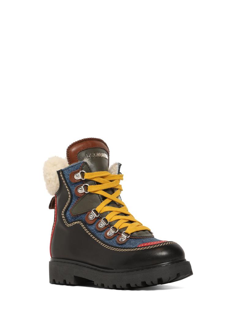 DSQUARED2 | Cotton & Leather Snow Boots 904.83元 商品图片