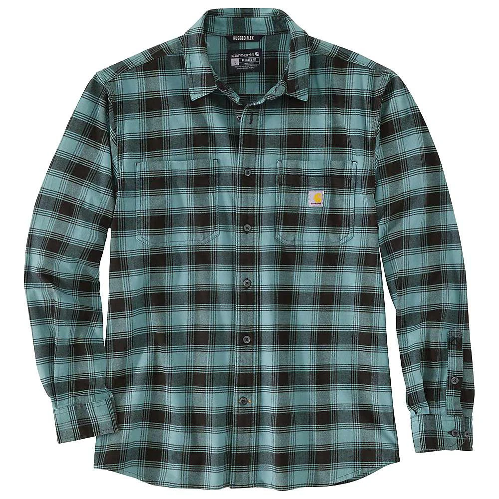 商品Carhartt|Carhartt Men's Rugged Flex Relaxed Fit Midweight Flannel LS Plaid Shirt,价格¥415,第1张图片