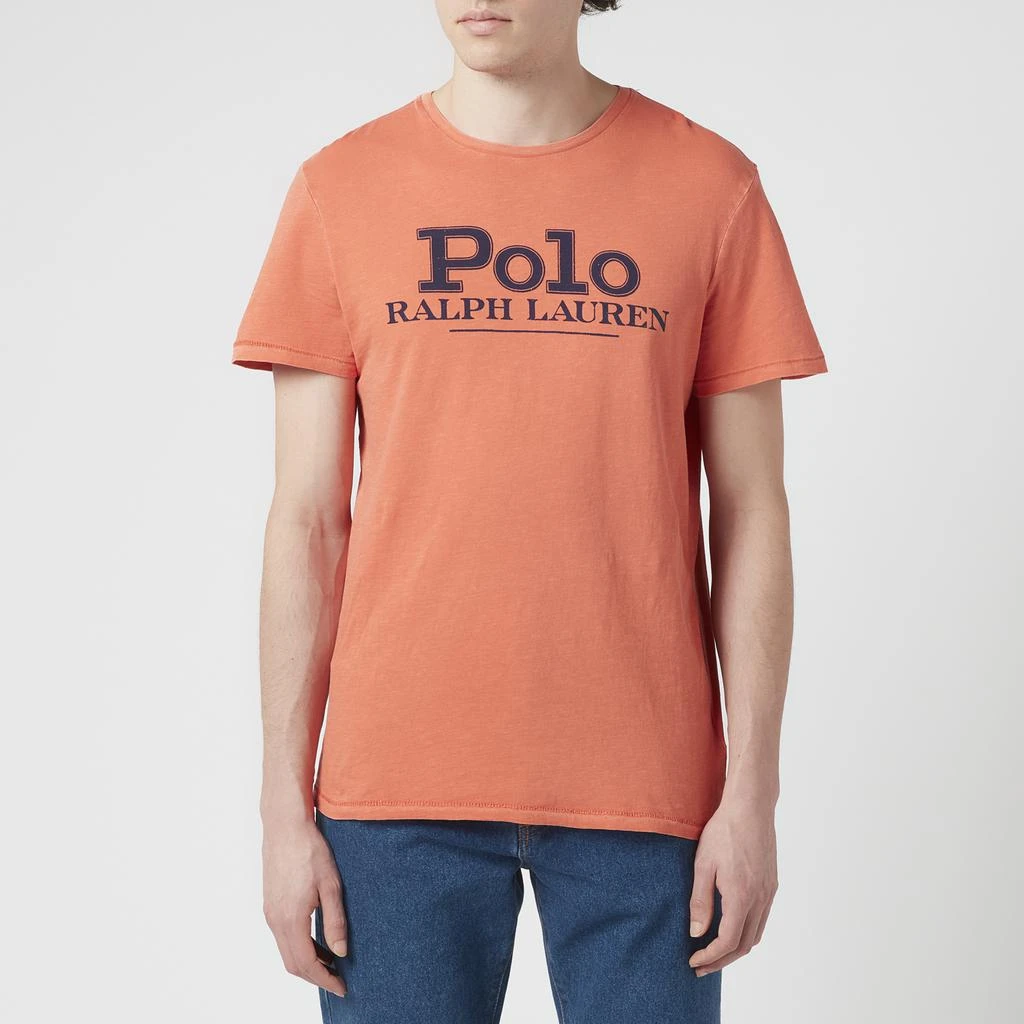 商品Ralph Lauren|Polo Ralph Lauren Men's Polo Logo T-Shirt - College Orange,价格¥296,第1张图片