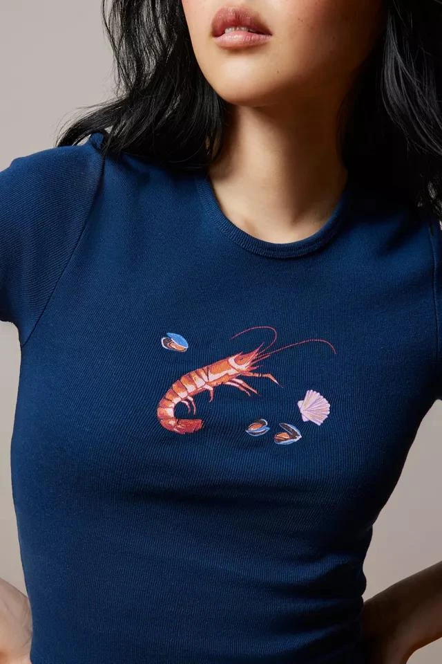 商品BDG|BDG Shellfish Perfect Baby Tee,价格¥220,第3张图片详细描述