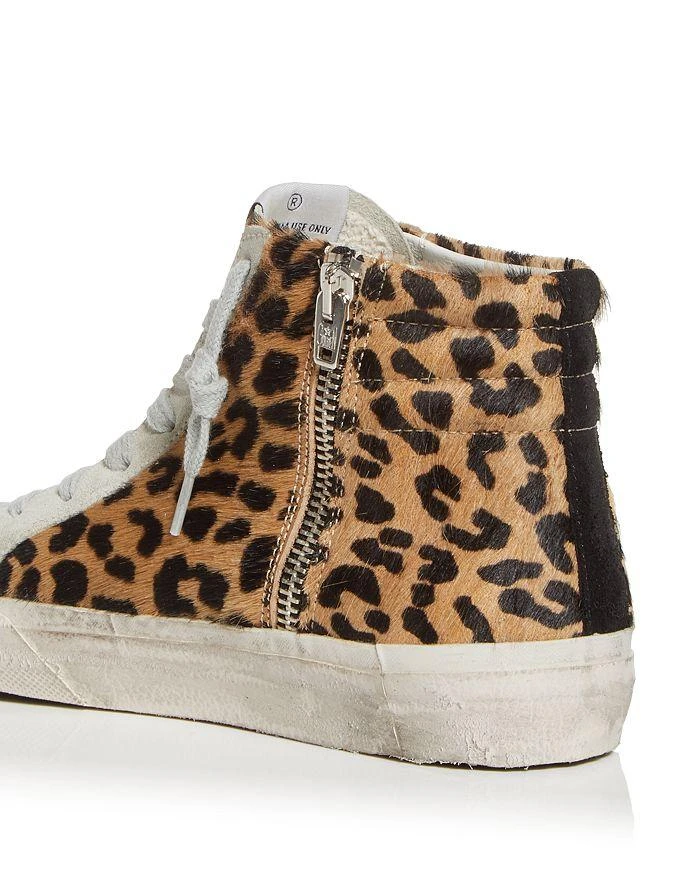 商品Golden Goose|Women's Slide Leopard Print Calf Hair High Top Sneakers,价格¥4975,第5张图片详细描述