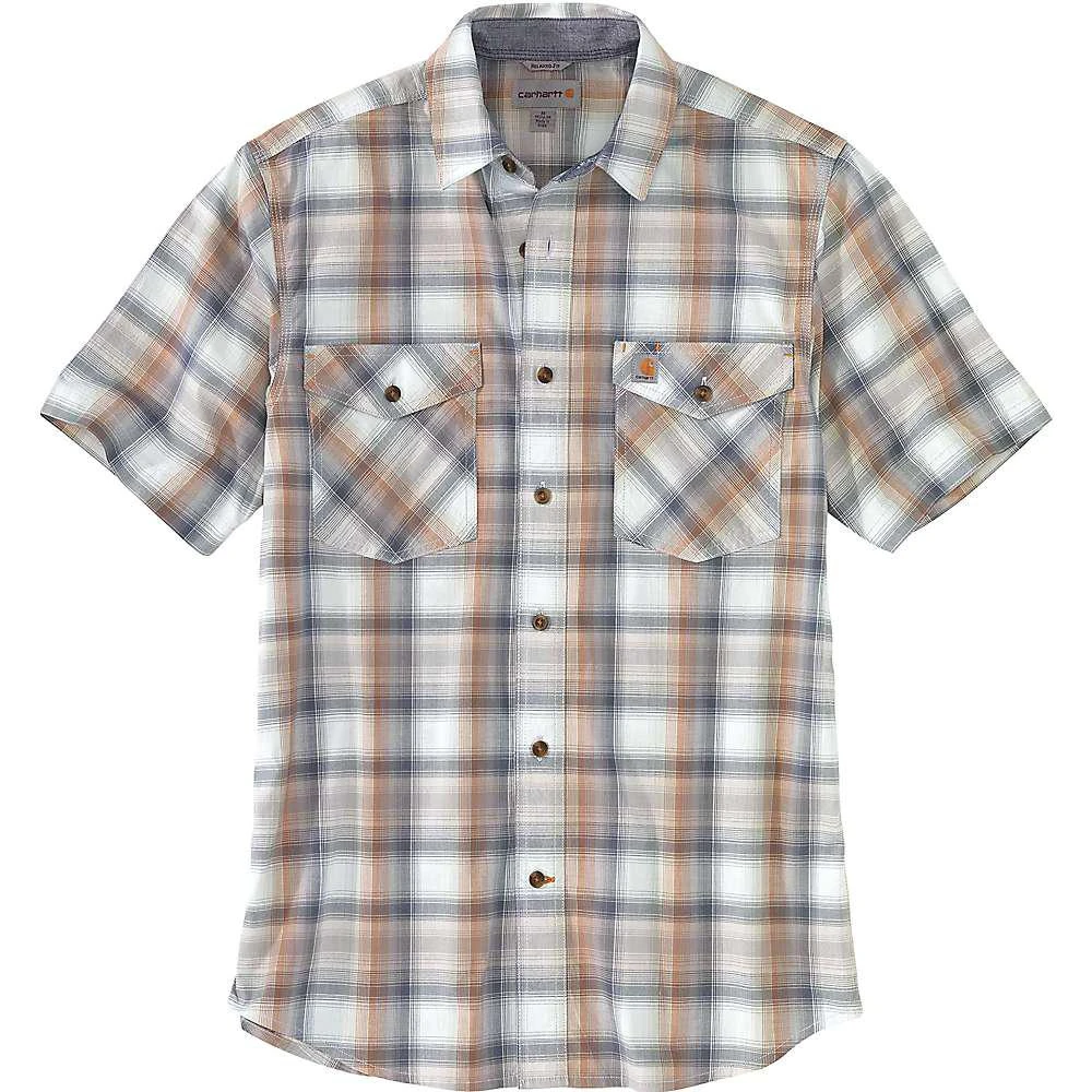 商品Carhartt|Men's Rugged Flex Relaxed-Fit Lightweight SS Button-Front Plaid Shirt,价格¥233,第1张图片