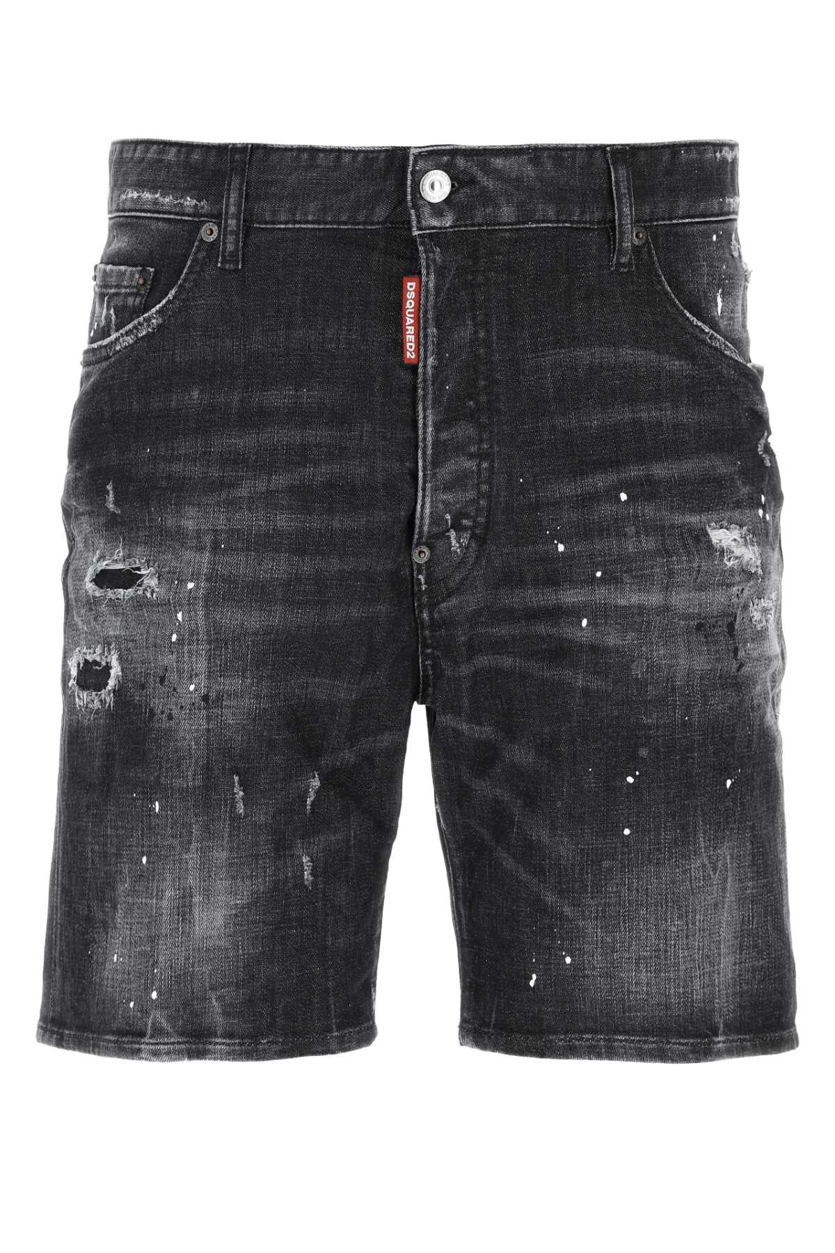 商品【商品预售7天】 DSQUARED2|DSQUARED2 男士短裤 S74MU0773S30357900 黑色,价格¥2068,第1张图片