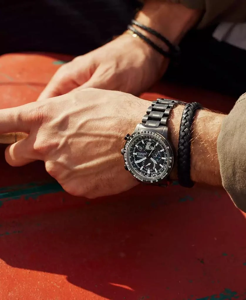 商品Citizen|Eco-Drive Men's Chronograph Promaster Geo Trekker Gray-Tone Stainless Steel Bracelet Watch 46mm,价格¥6690,第4张图片详细描述