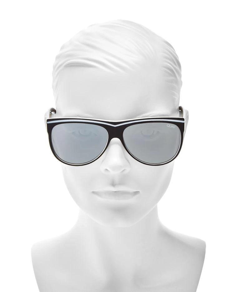 商品Quay|Women's Hollywood Nights Mirrored Square Sunglasses, 55mm,价格¥445,第3张图片详细描述