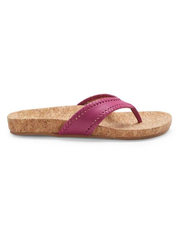 商品Jack Rogers|Thelma Comfort Leather Flip Flops,价格¥265,第1张图片