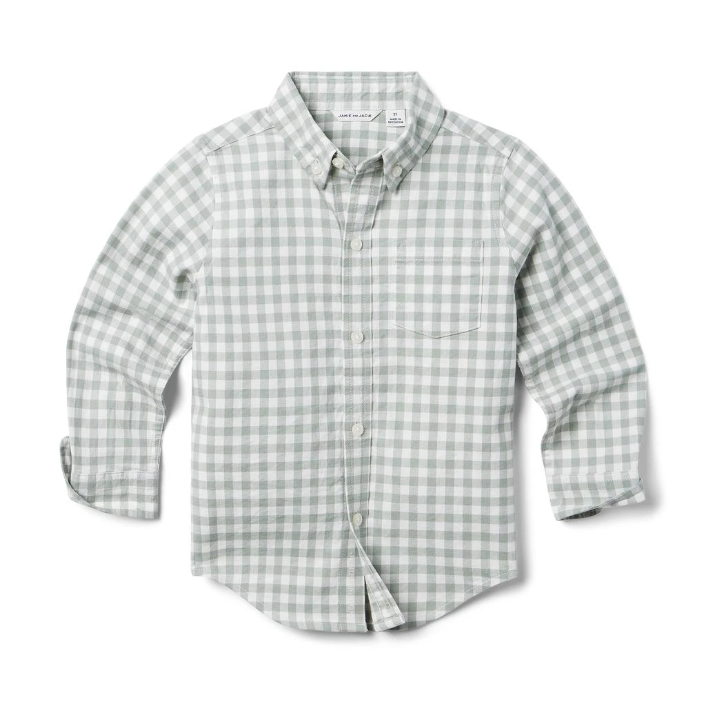 商品Janie and Jack|Brushed Twill Plaid Button-Up (Toddler/Little Kids/Big Kids),价格¥225,第1张图片