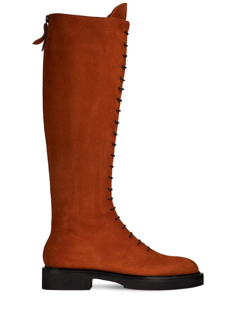 商品Khaite|35mm York Suede Tall Boots,价格¥3372,第1张图片