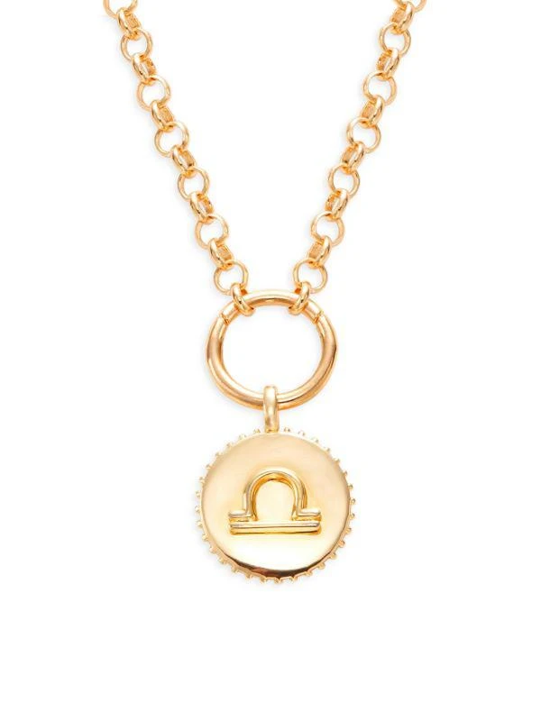 商品Sterling Forever|14K Goldplated Sterling Silver Zodiac Charm Necklace,价格¥158,第1张图片