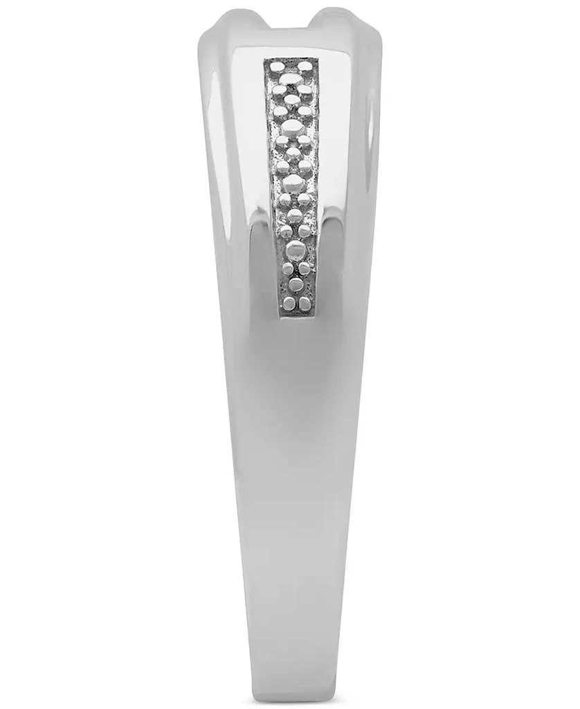 商品Macy's|Men's Diamond Accent Wedding Band in 14k White Gold,价格¥4867,第3张图片详细描述