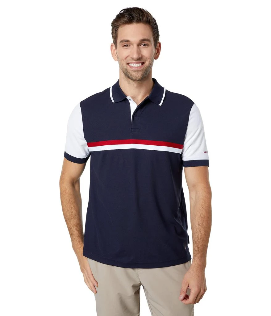 商品Nautica|Navtech Sustainably Crafted Classic Fit Chest-Stripe Polo,价格¥521,第1张图片