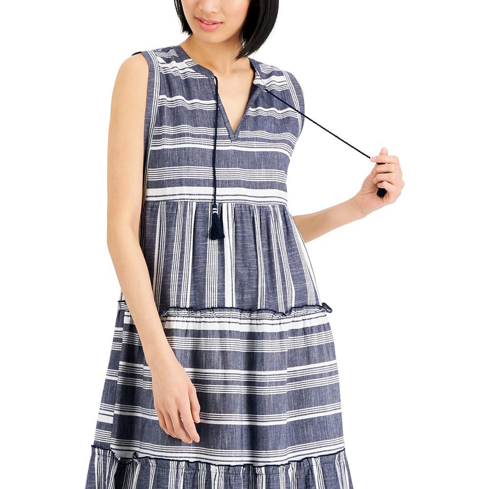 Women's Cotton Sleeveless Midi Dress, Created for Macy's商品第4张图片规格展示