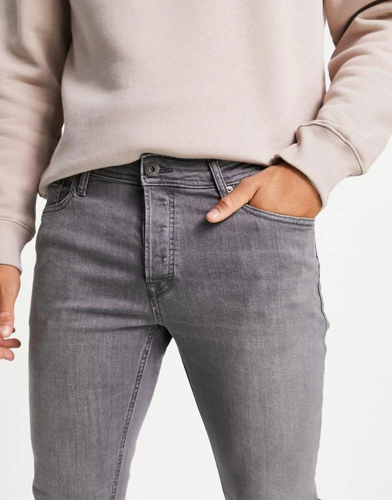 商品Jack & Jones|Jack & Jones Intelligence Mike straight fit jeans in vintage in light grey,价格¥198,第3张图片详细描述
