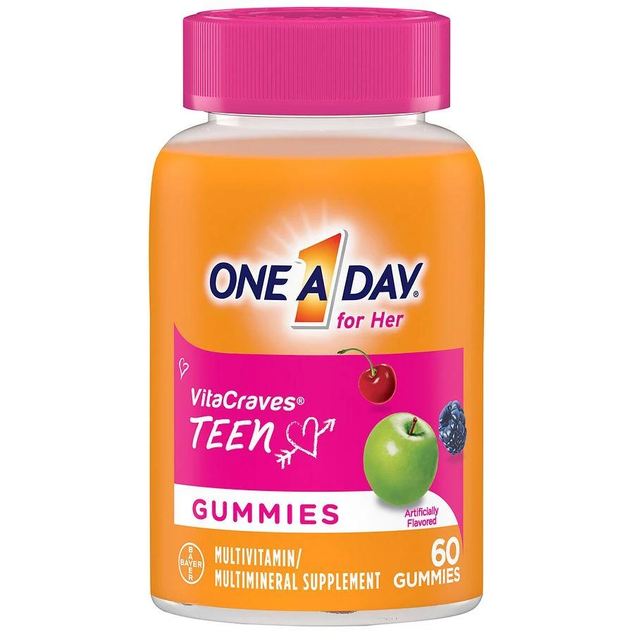 商品One A Day|For Her Teen Multivitamin Gummies Assorted,价格¥116,第1张图片
