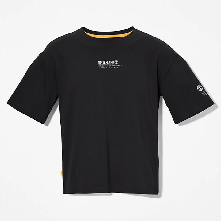 T-Shirt with Tencel™ x Refibra™ Technology for Women in Black商品第7张图片规格展示