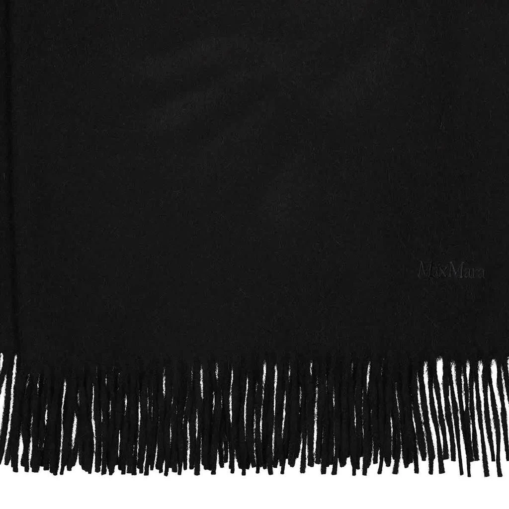 商品Max Mara|Max Mara Tartan Camel Scarf In Black,价格¥1324,第3张图片详细描述