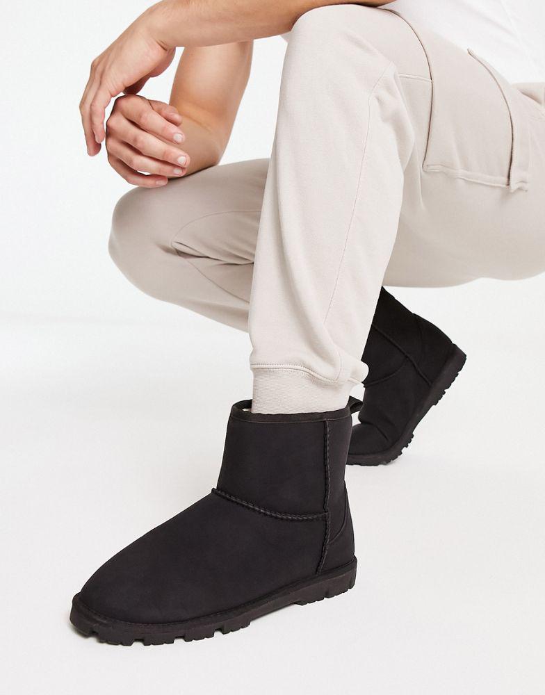ASOS DESIGN slippers boot in black商品第3张图片规格展示