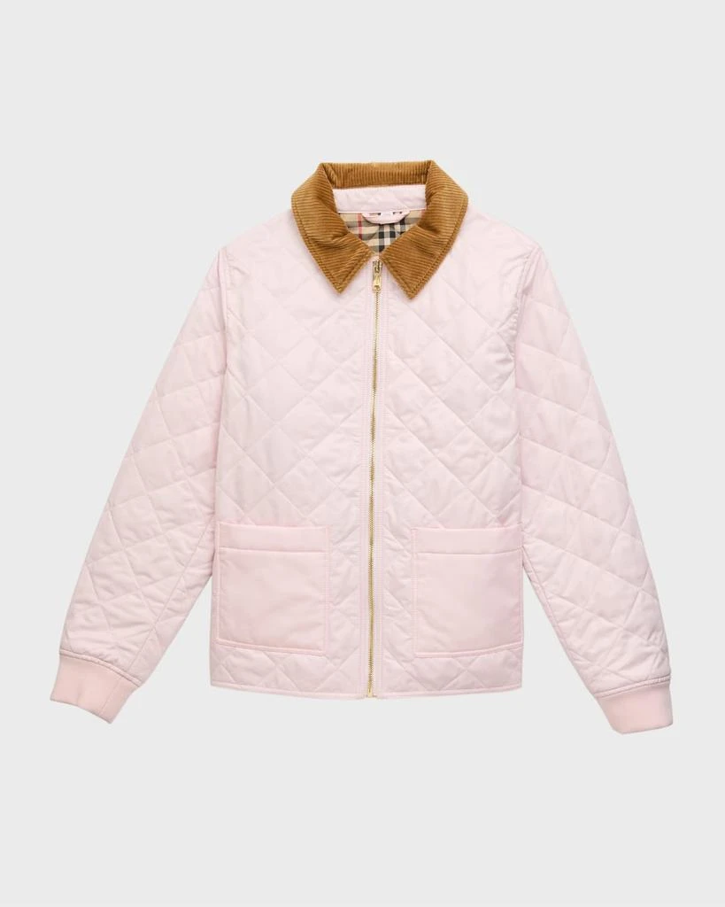 商品Burberry|Girl's Otis Quilted Check-Print Lined Jacket, Size 3-12,价格¥2341,第1张图片