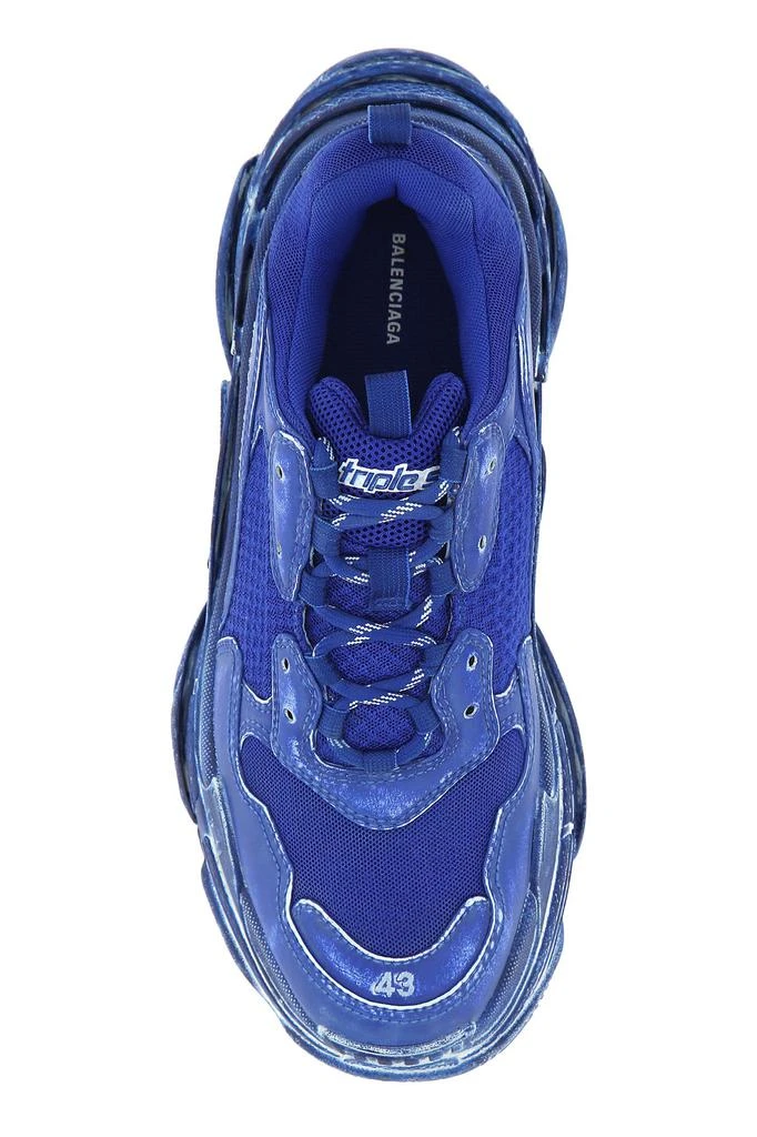 商品Balenciaga|Electric blue mesh and synthetic leather Triple S sneakers,价格¥7126,第3张图片详细描述