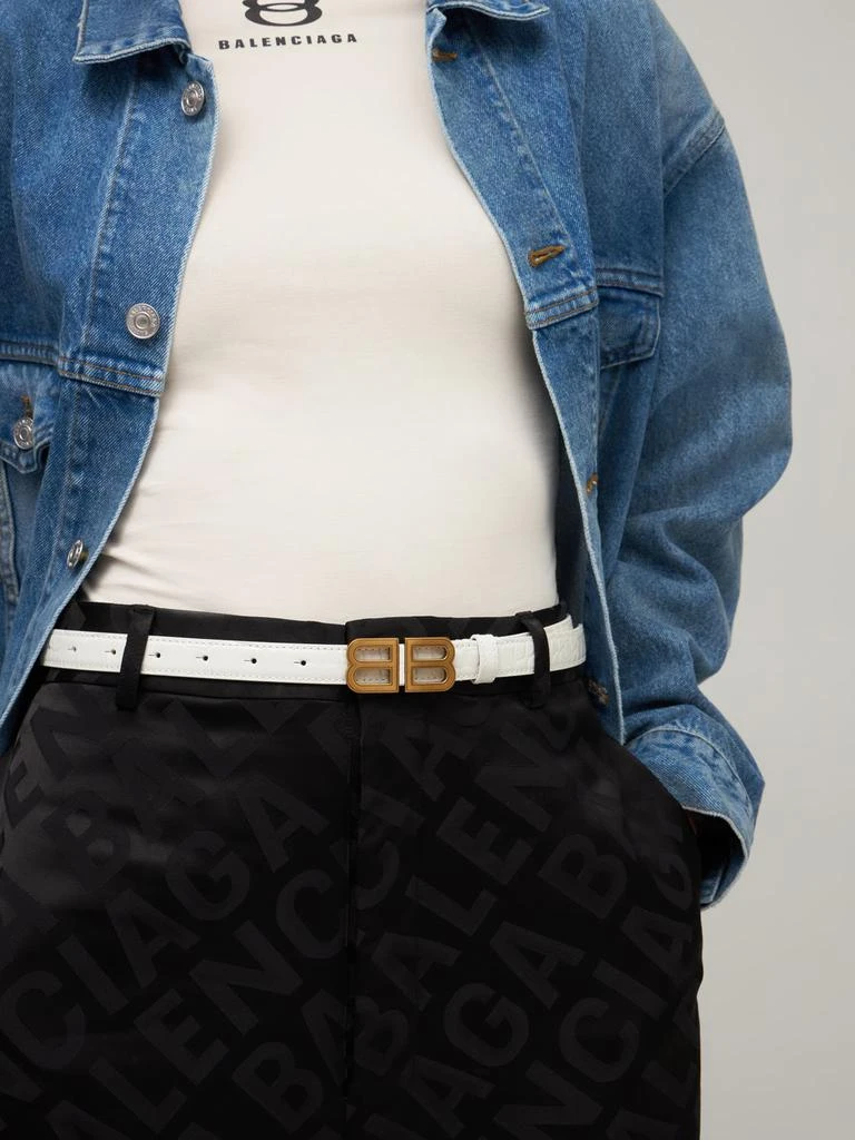商品Balenciaga|20mm Bb Hourglass Shiny Leather Belt,价格¥2389,第1张图片详细描述