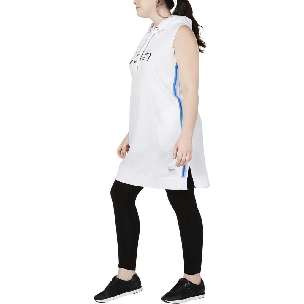 商品Calvin Klein|Calvin Klein Performance Womens Plus Hoodie Ombre Stripe Dress,价格¥296,第4张图片详细描述