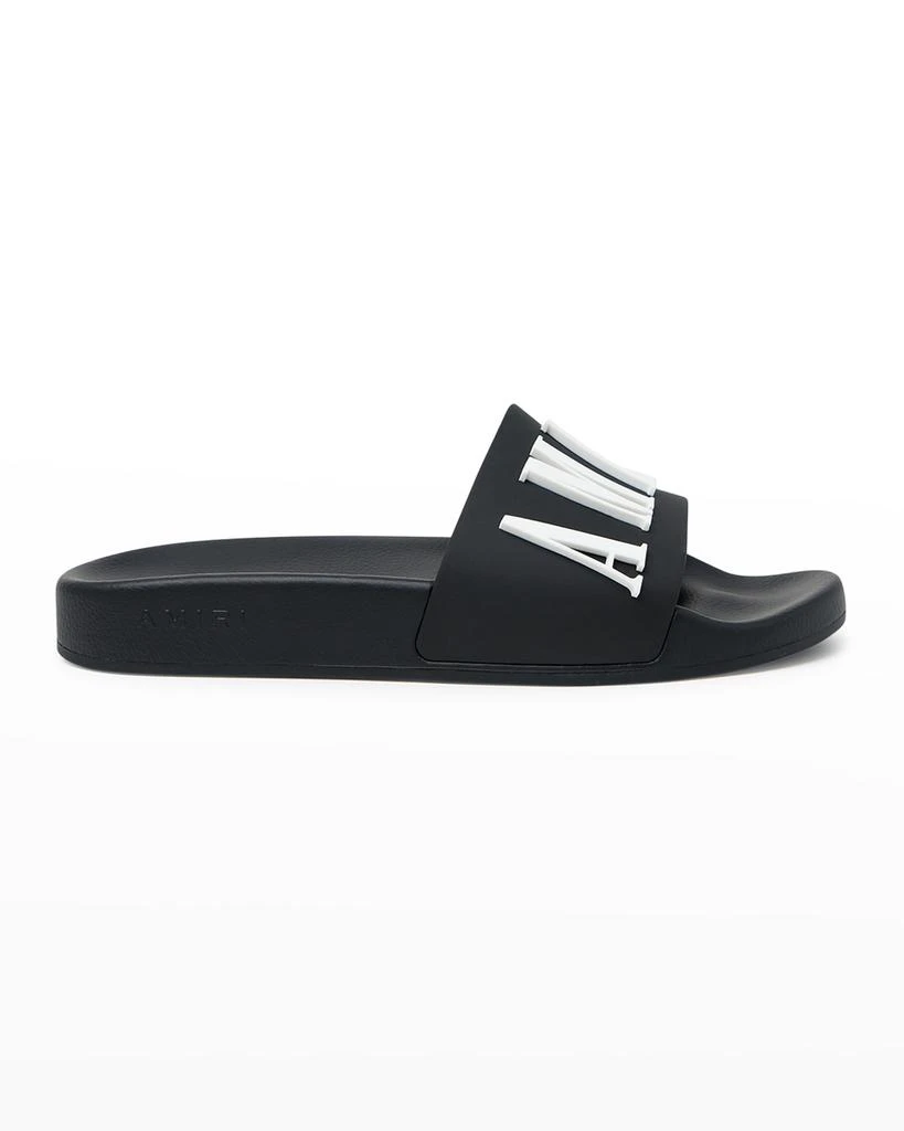 商品AMIRI|Bicolor Logo Pool Sandals,价格¥2124,第1张图片