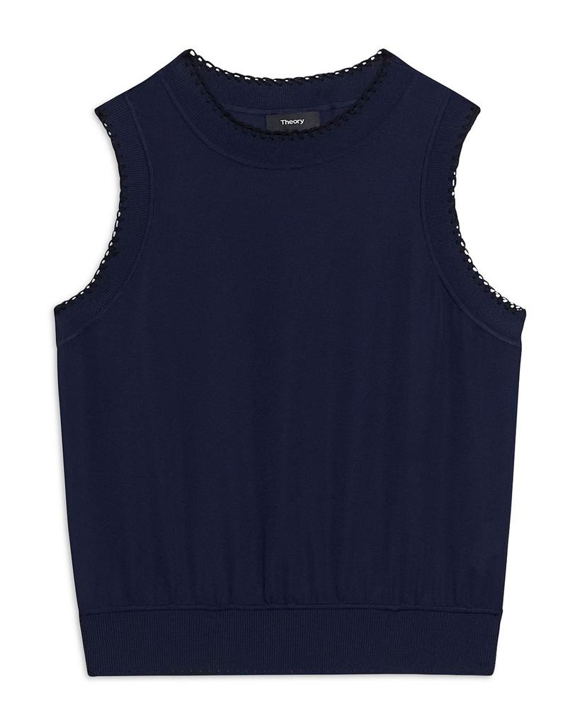 Crewneck Sleeveless Silk Top商品第5张图片规格展示