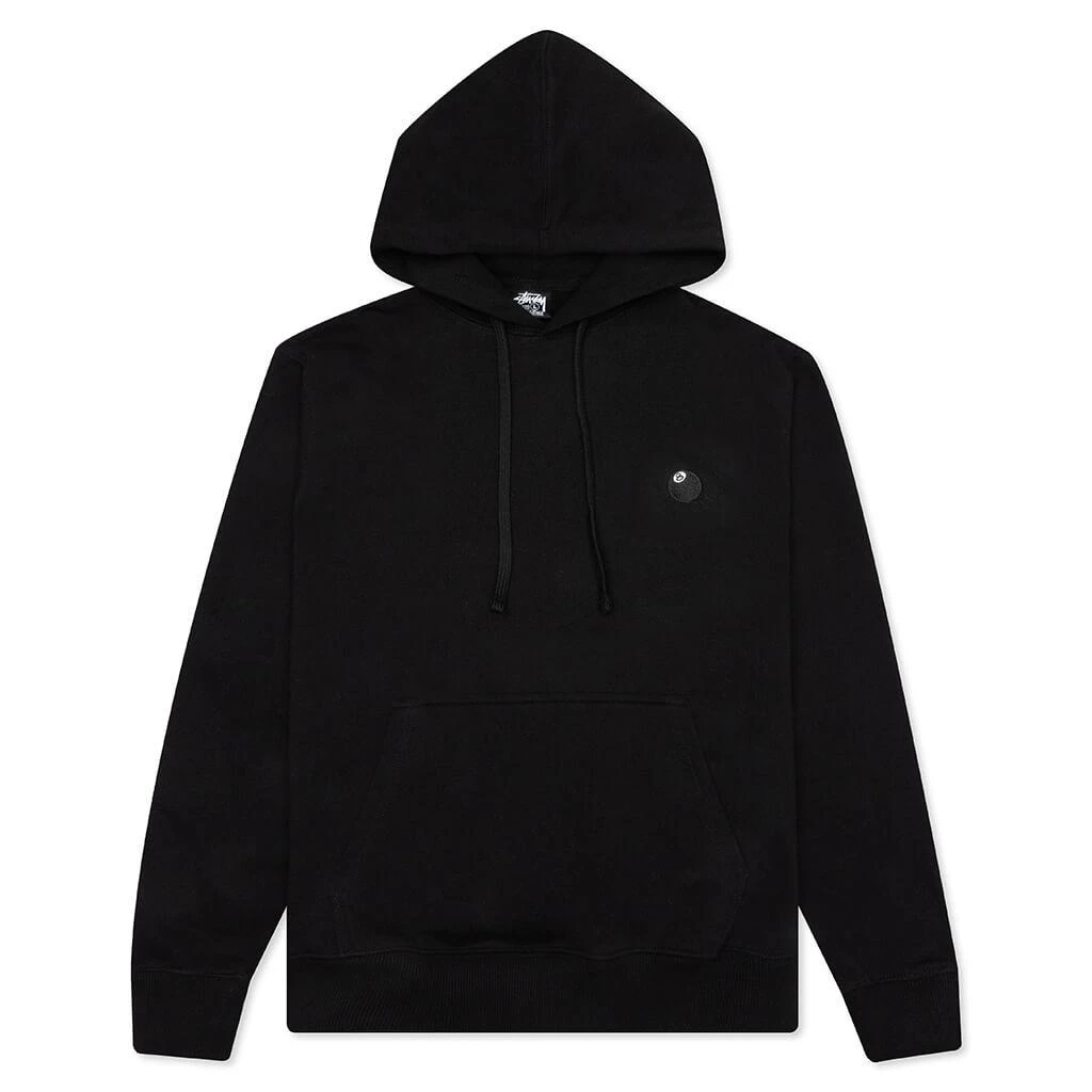 商品STUSSY|Stussy 8 Ball Embroidered Hoodie - Black,价格¥955,第1张图片