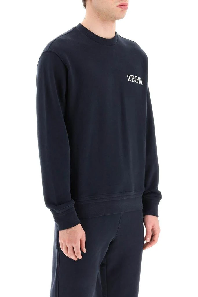 商品Zegna|RUBBERIZED LOGO CREWNECK SWEATSHIRT,价格¥1649,第3张图片详细描述