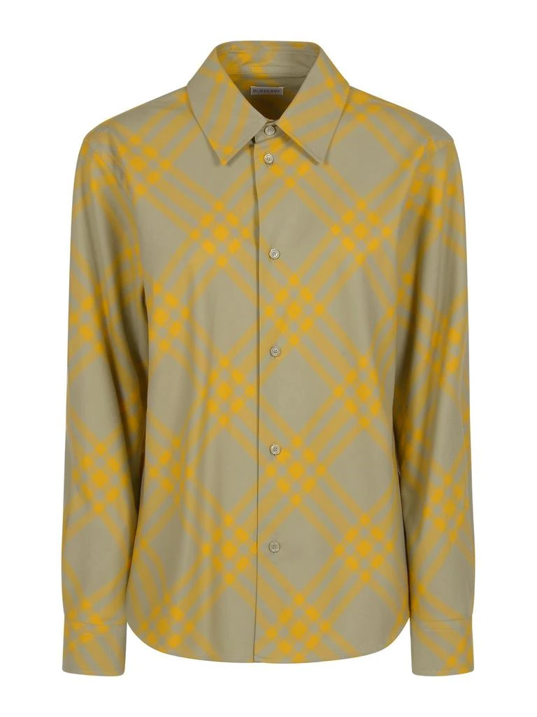 商品Burberry|Burberry Checked Collared Long-Sleeve Shirt,价格¥4697,第1张图片