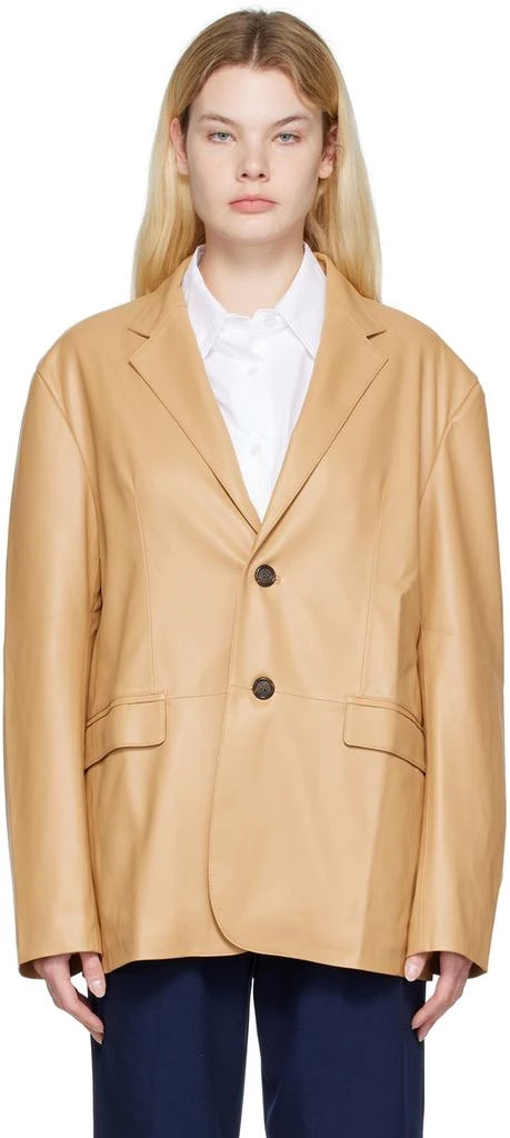 商品The Frankie Shop|Beige Olympia Blazer,价格¥948,第1张图片