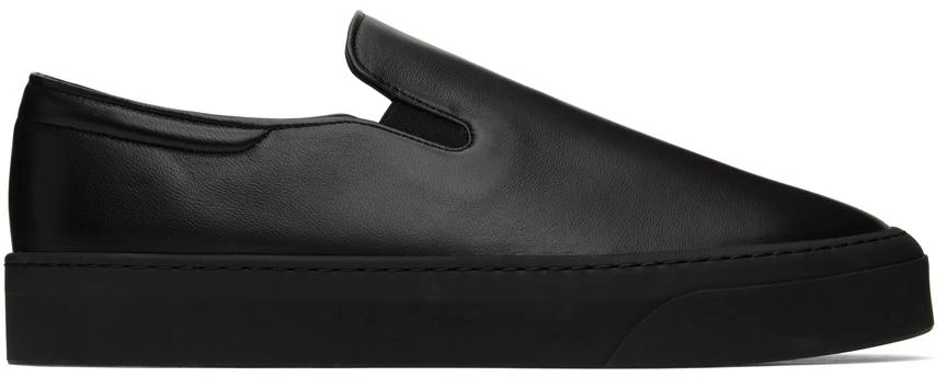 商品The Row|Black Leather Dean Slip-On Sneakers,价格¥3943,第1张图片