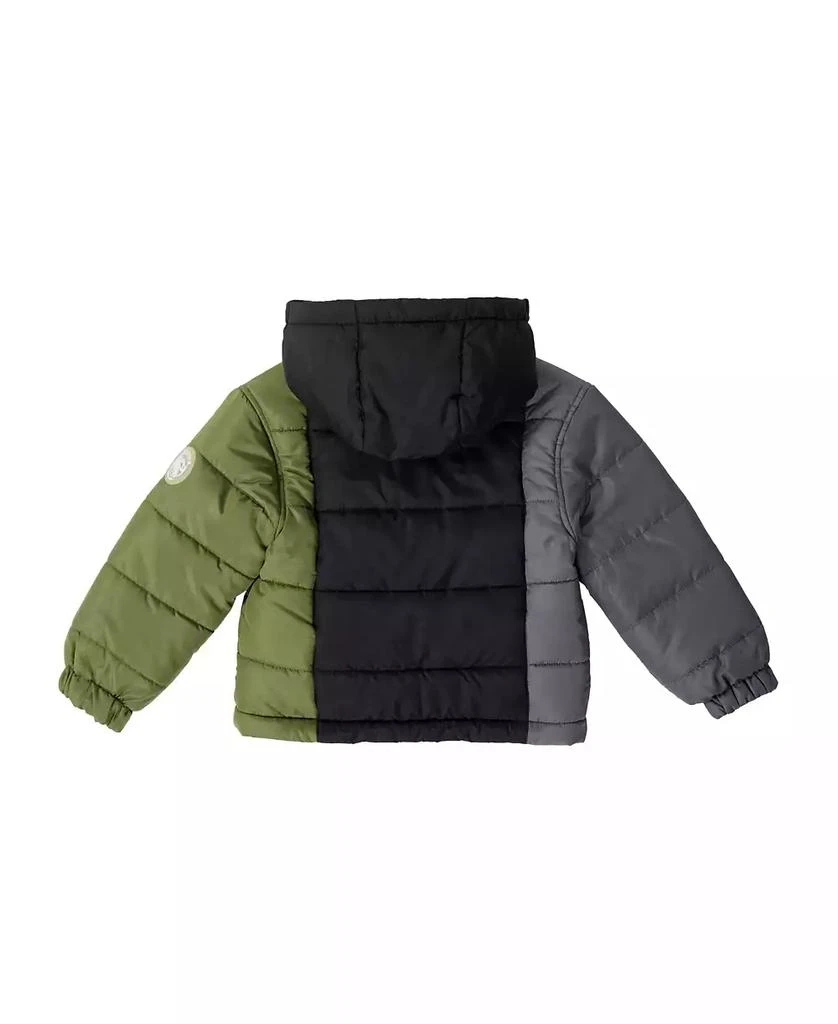 商品Bearpaw|Big Boys Colorblock Fleece Lined Puffer Coat with Hood,价格¥664,第2张图片详细描述