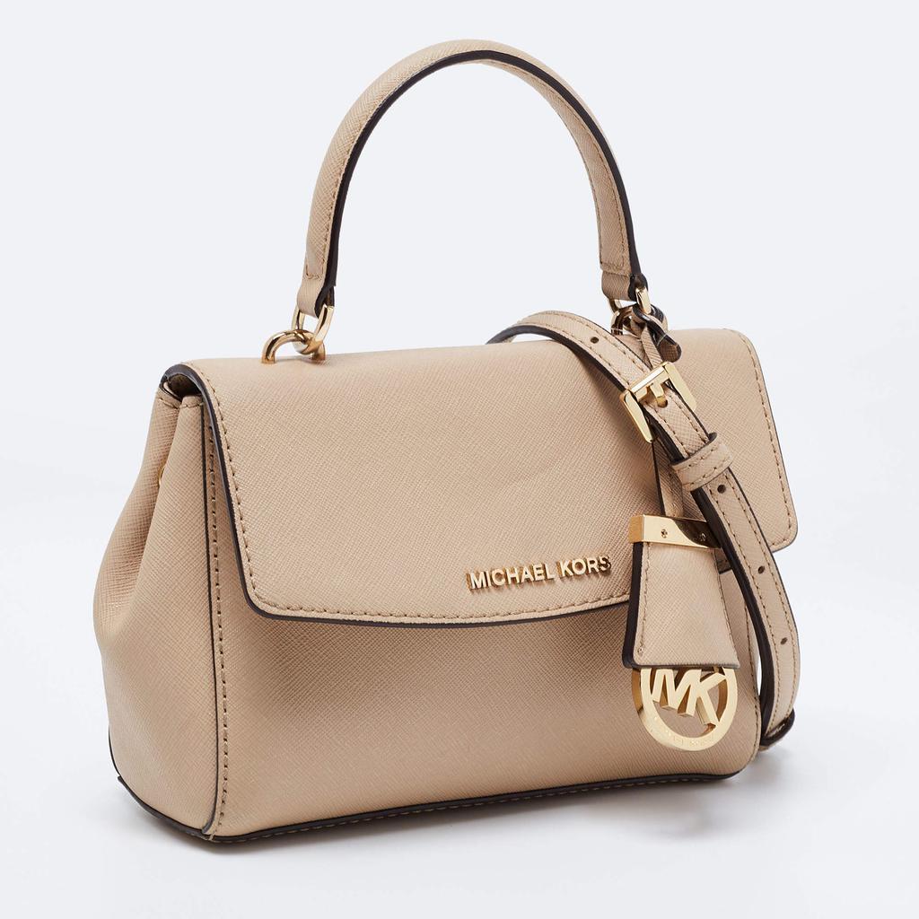 商品[二手商品] Michael Kors|Michael Kors Beige Saffiano Leather Ava Extra Small Top Handle Bag,价格¥1204,第5张图片详细描述