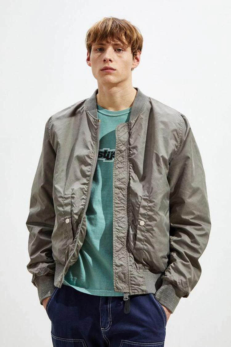 商品Alpha Industries|Alpha Industries L2-B Blood Chit Battlewash Bomber 夹克,价格¥681,第1张图片