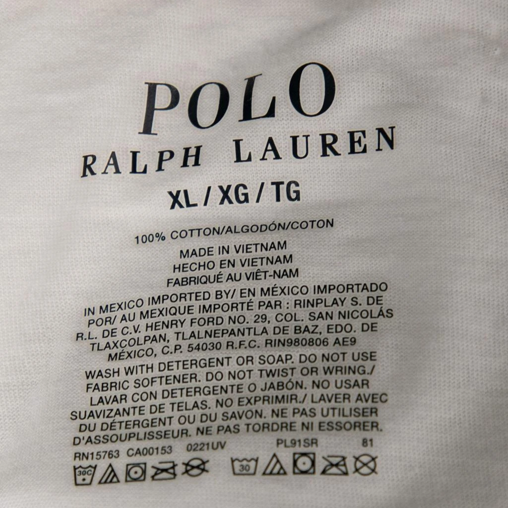 商品[二手商品] Ralph Lauren|Polo Ralph Lauren White Logo Printed Cotton Long Sleeve T-Shirt XL,价格¥1139,第4张图片详细描述