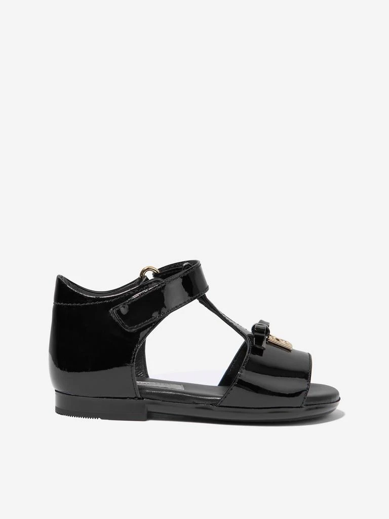 商品Dolce & Gabbana|Dolce & Gabbana Girls Patent Leather Sandals in Black,价格¥1175,第1张图片