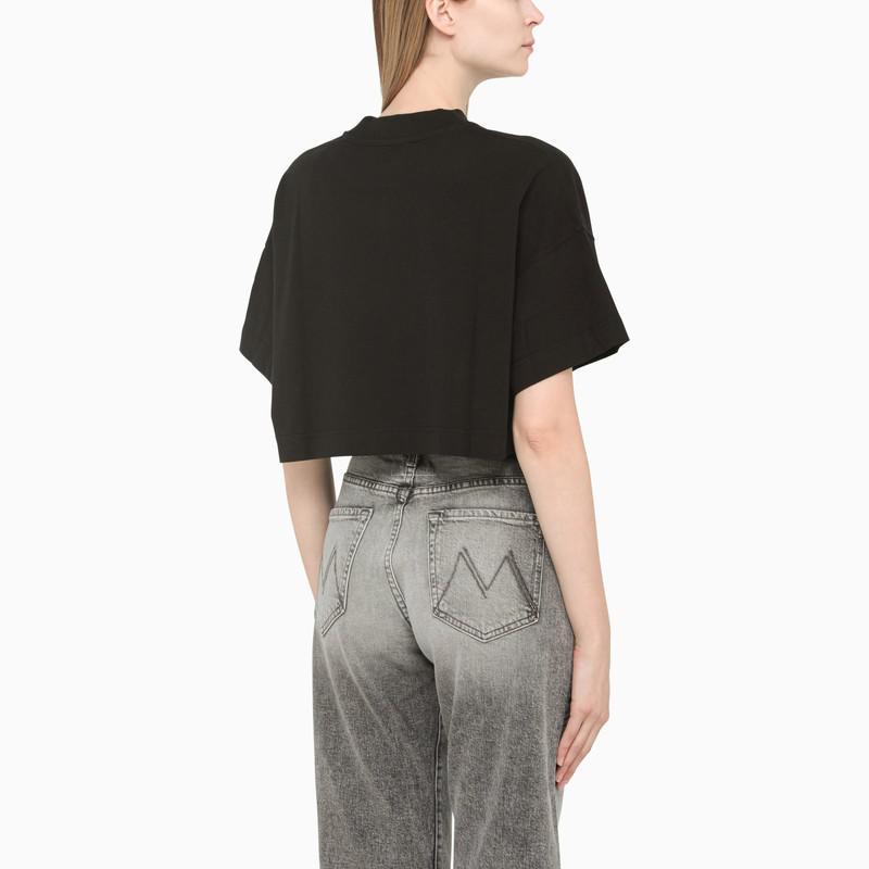 商品AMI|Cropped black t-shirt with logo,价格¥842,第5张图片详细描述