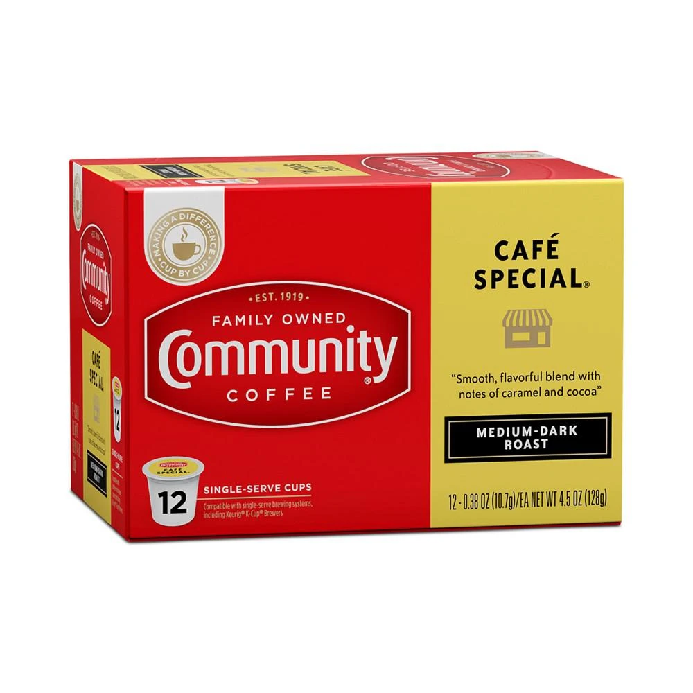 商品Community Coffee|Café Special Medium-Dark Roast Single Serve Pods, Keurig K-Cup Brewer Compatible, 72 Ct,价格¥560,第2张图片详细描述