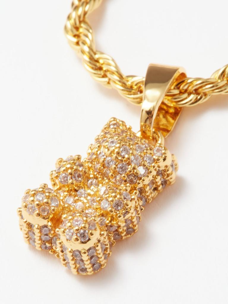 商品Crystal Haze|Nostalgia Bear crystal & 18kt gold-plated necklace,价格¥1864,第5张图片详细描述