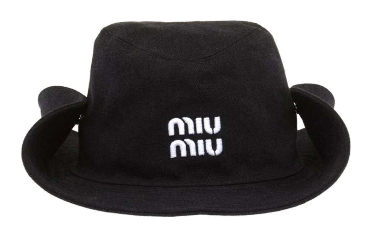 商品[国内直发] Miu Miu|缪缪 Logo印花图案 - 帽子 男女同款情侣款 黑色,价格¥5344,第1张图片