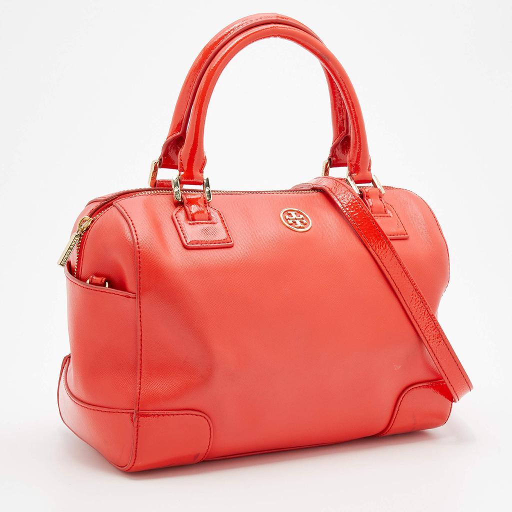 商品[二手商品] Tory Burch|Tory Burch Orange Leather Robinson Middy Satchel,价格¥1595,第5张图片详细描述