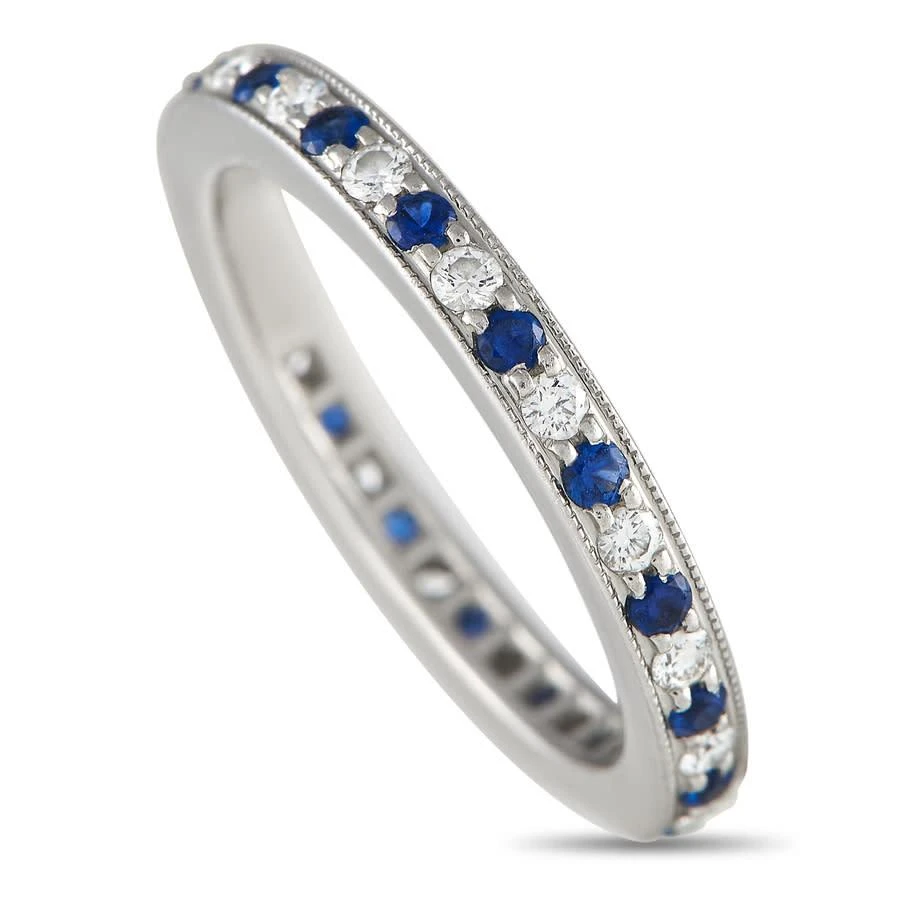 商品[二手商品] Tiffany & Co.|Pre-Owned Tiffany   Co. Platinum Diamond and Sapphire Eternity Band Ring,价格¥15024,第1张图片