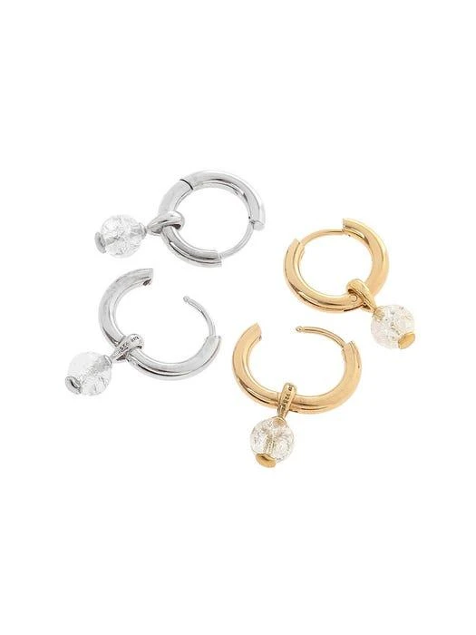 商品MZUU|[Gray Collection] Crystal Ball Drop Earrings,价格¥688,第4张图片详细描述