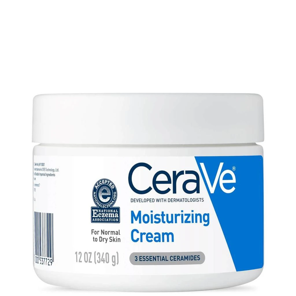 商品CeraVe|CeraVe Moisturizing Cream Body and Face Moisturizer for Dry Skin 12 fl. oz,价格¥142,第1张图片