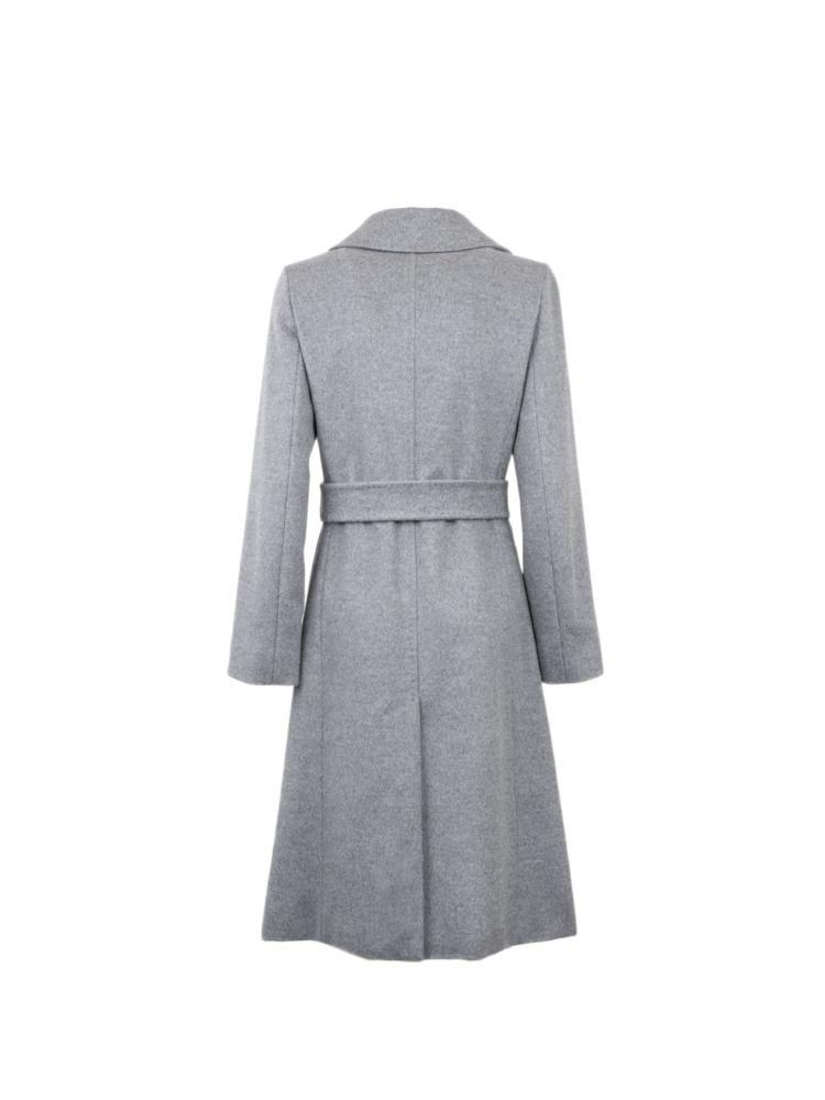 Max Mara Studio Women's  Grey Other Materials Coat商品第2张图片规格展示